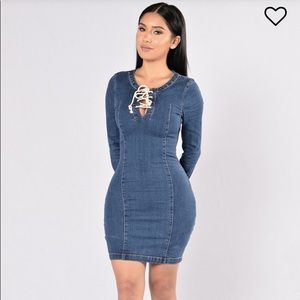 Long Sleeve Denim Dress